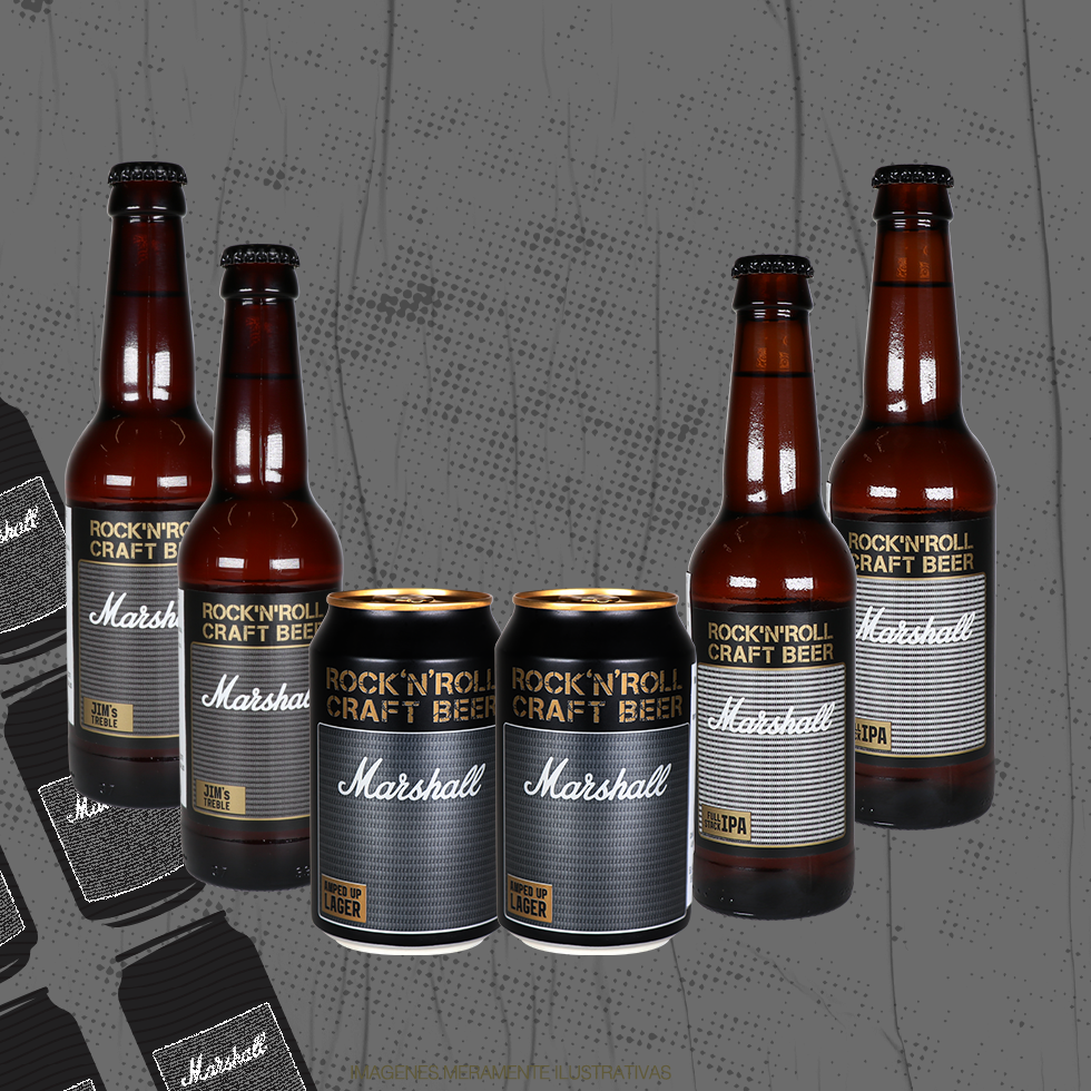2 Latas Amped Up Lager 330ml + 2 Botellas Jim´s Treble 330ml + 2 Botellas Full Stack IPA 330ml